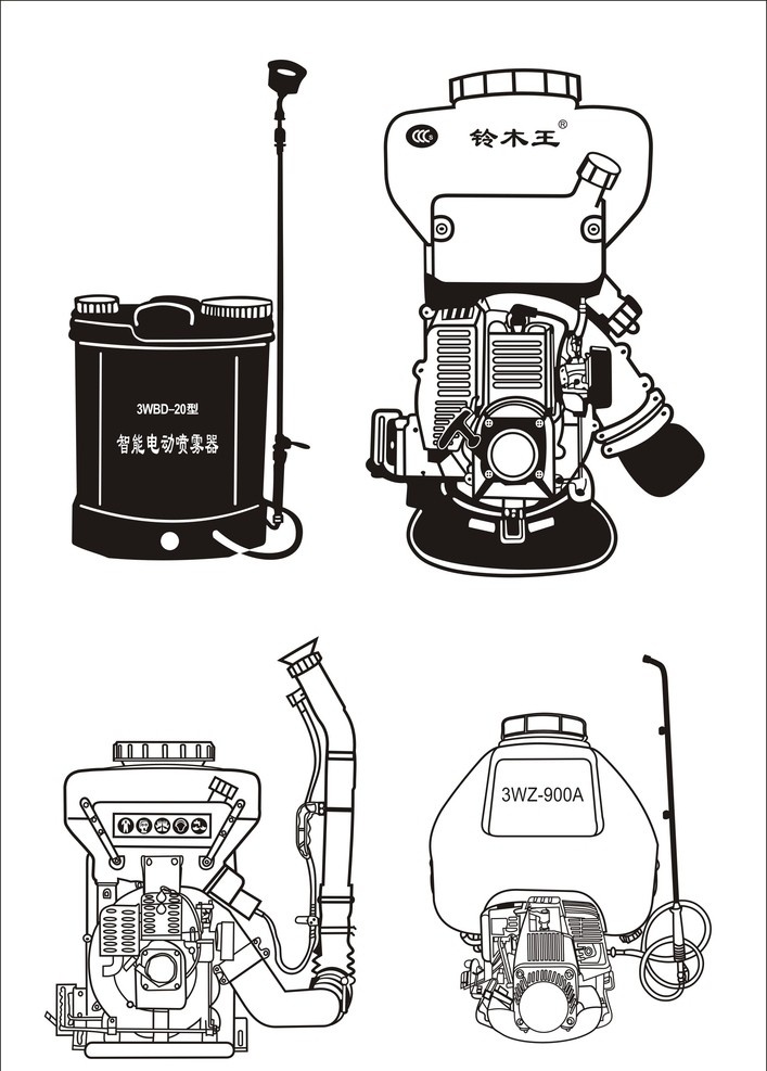 电动 喷雾器 线条 图 电动喷雾器 智能 喷雾器矢量图 喷雾器线条图 矢量素材 其他矢量 矢量