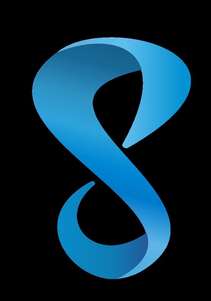 莫比乌斯环 logo设计 源文件 蓝色 你好五月