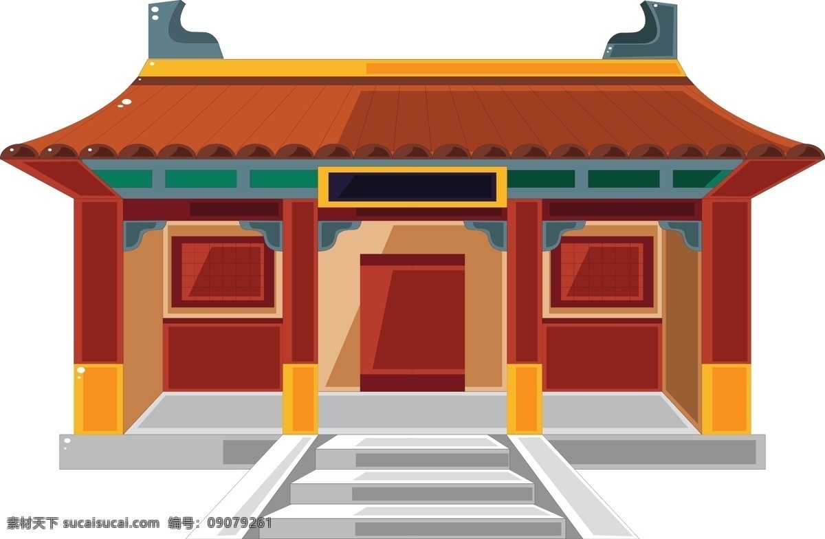 古风 宫廷 建筑 免 扣 扁平化 拟物 古风建筑 建筑物 楼房 大楼 儿童 插画 有趣的 可爱的 校园 海报