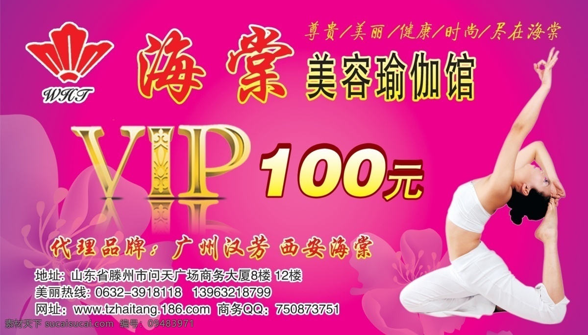 100元 分层 vip 花纹 梅花 瑜伽美女 源文件 堂 美容 瑜伽 馆 海 模板下载 海海标志 psd源文件