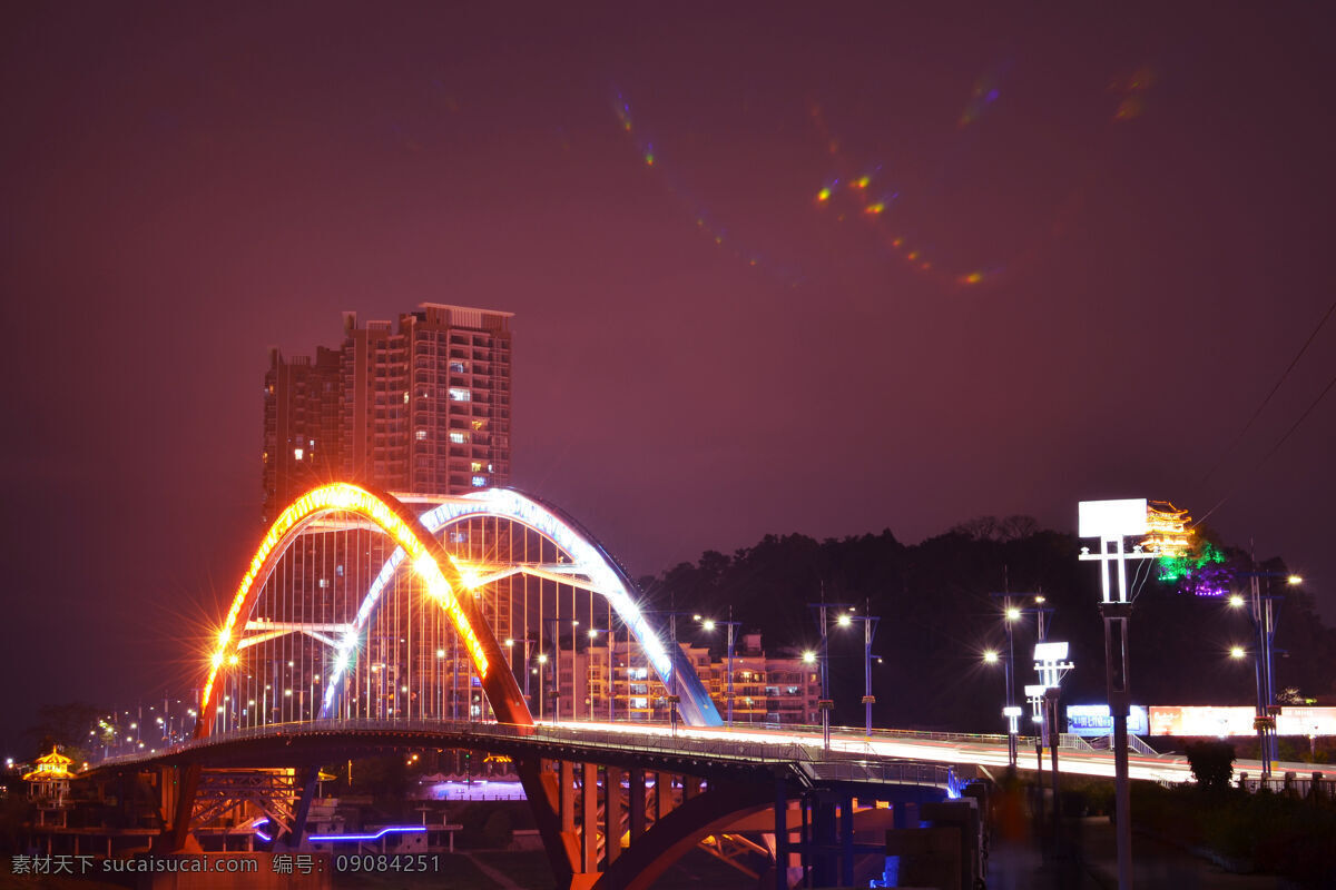 梧州彩虹桥 梧州 彩虹 夜景 桥 星芒 d5100 国内旅游 旅游摄影