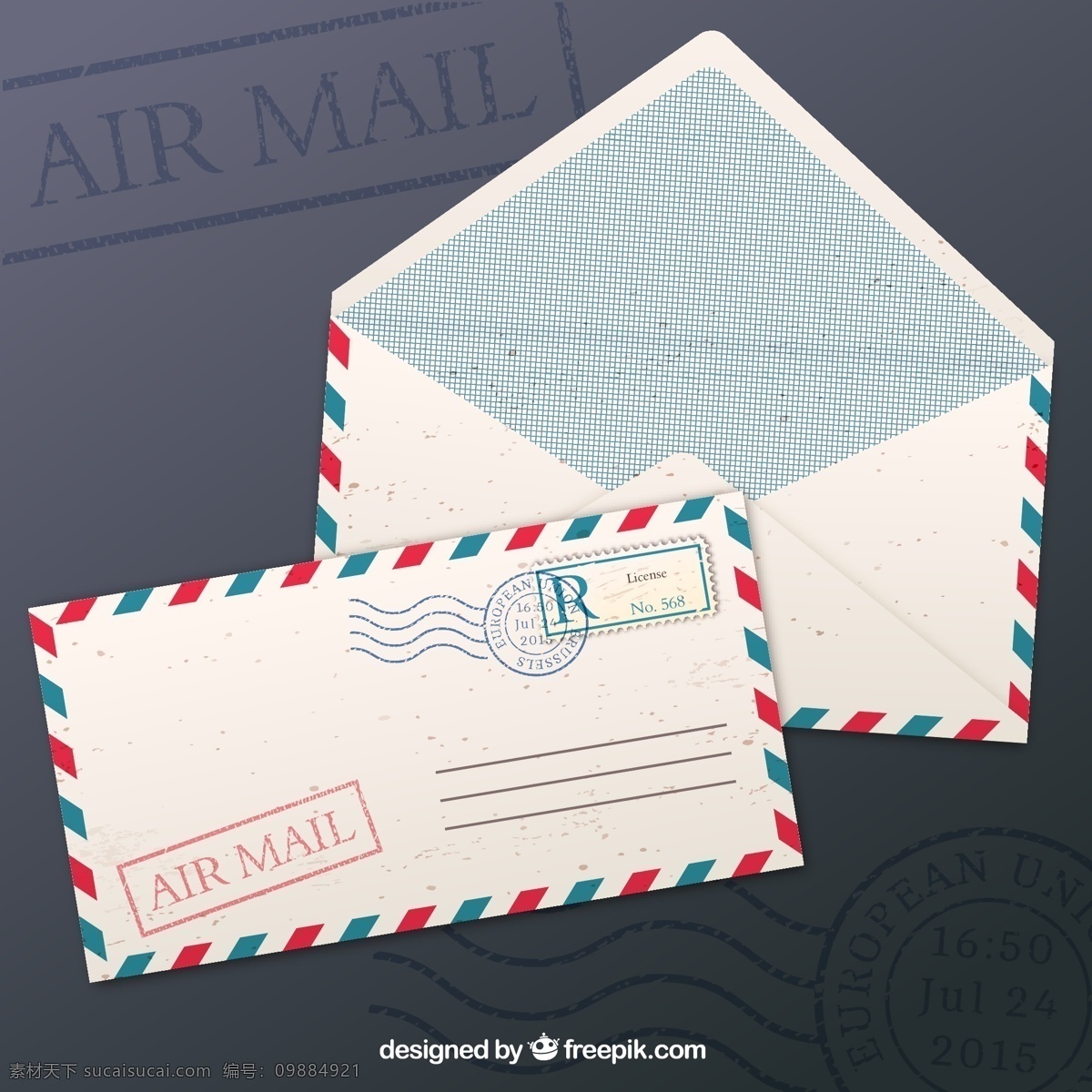 航空邮件 邮件 信件 信 信封 白色信封 邮戳 印章 矢量 书本 纸张 学习 文具 生活百科 办公用品