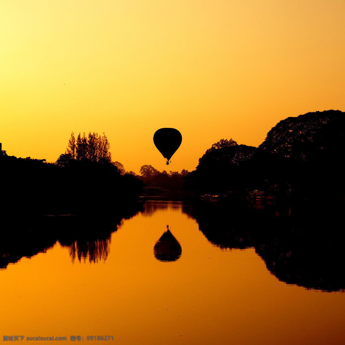 黄昏 风景 热气球 绚丽 彩色 其他类别 生活百科 观赏工具