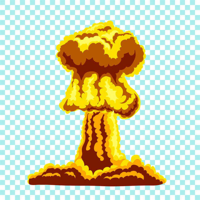 战争 蘑菇云 爆炸图标 火焰 核爆炸 原子弹爆炸 核武器 爆炸漫画 底纹背景 底纹边框 矢量素材