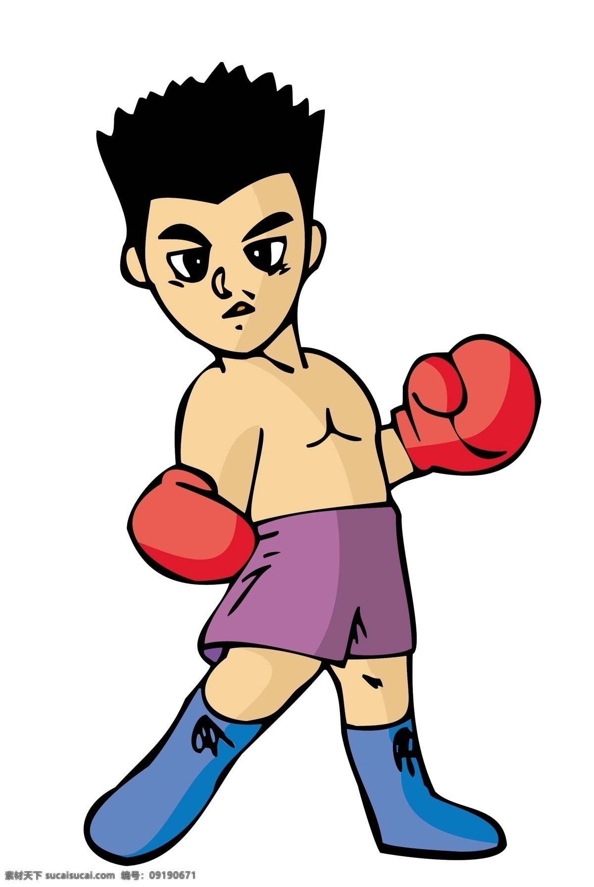 男孩 拳击 可爱 卡通 运动员 矢量 模板下载 卡通运动员 人物 大全 日常生活 矢量人物