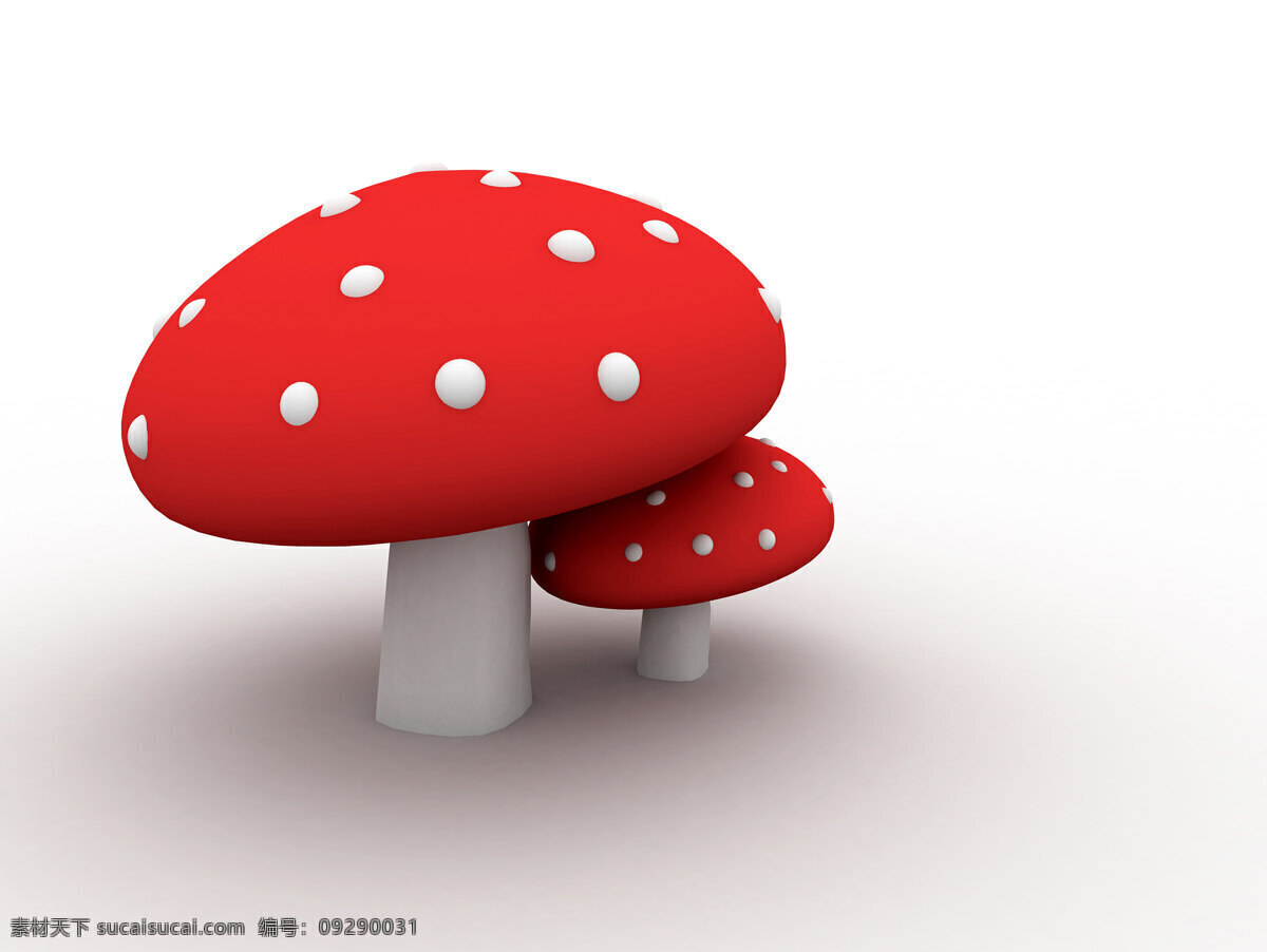 红色 有毒 蘑菇 白色 隔离 医院医疗