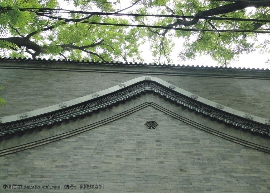 中国 风 院墙 中国风院墙 中国风 古建筑 砖墙 建筑 自然景观 建筑景观