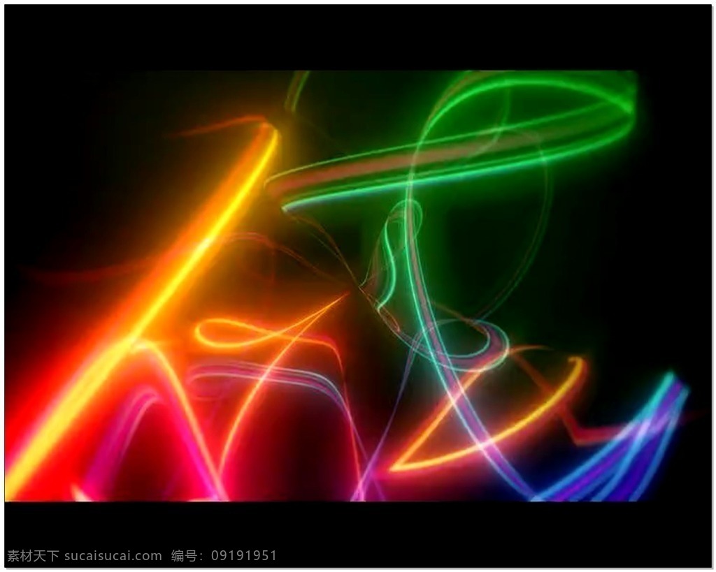 彩色 线条 视频 光芒 梦幻 视频素材 动态视频素材