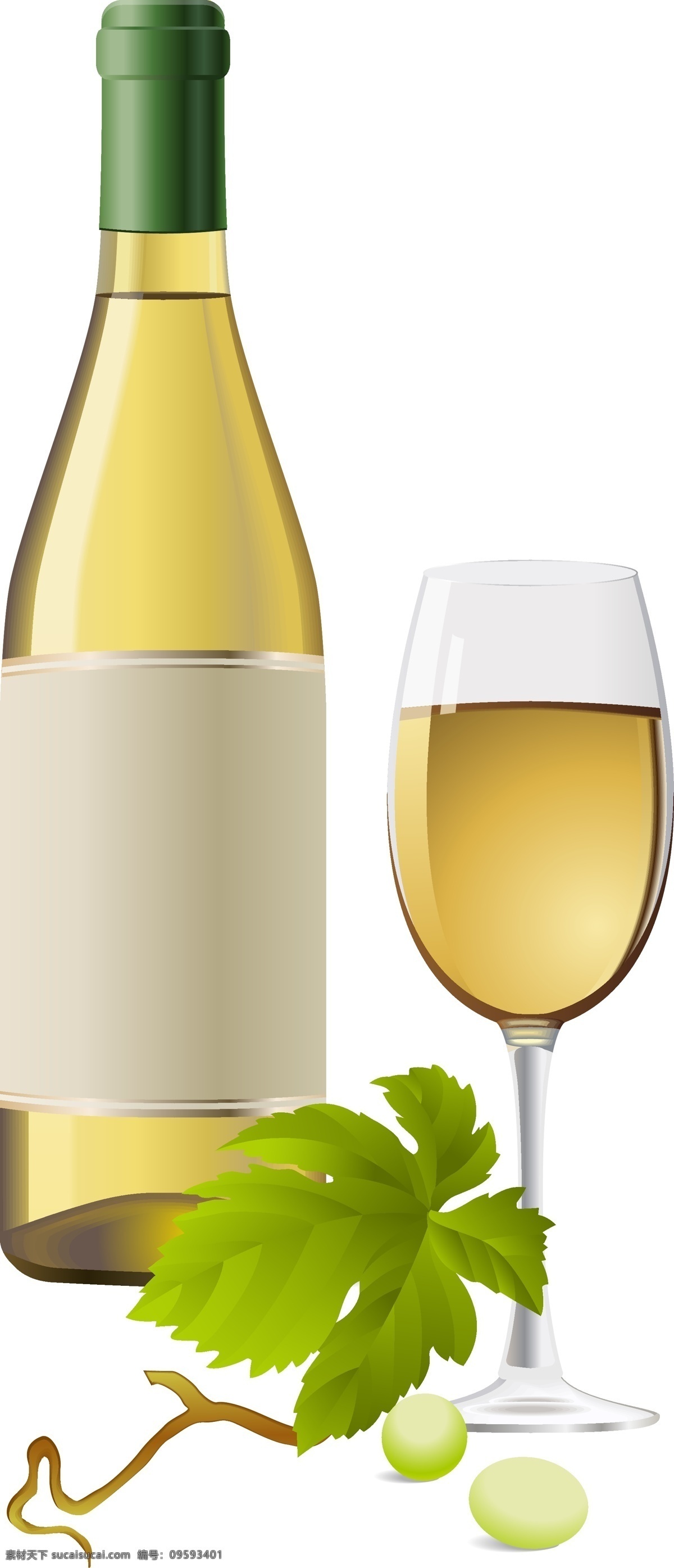 高品质 洋酒 香槟 矢量图 酒杯 叶子 透明元素 ai元素 免抠元素