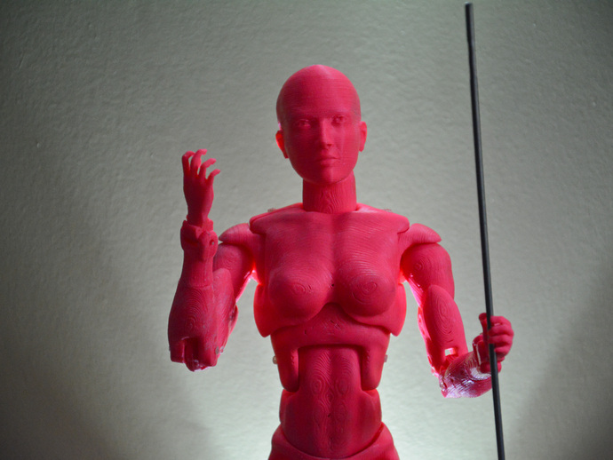 女性 行动 图 38 点 衔接 三维 形象 印刷 3d打印模型 游戏玩具模型 行动的数字 杰森 威尔士