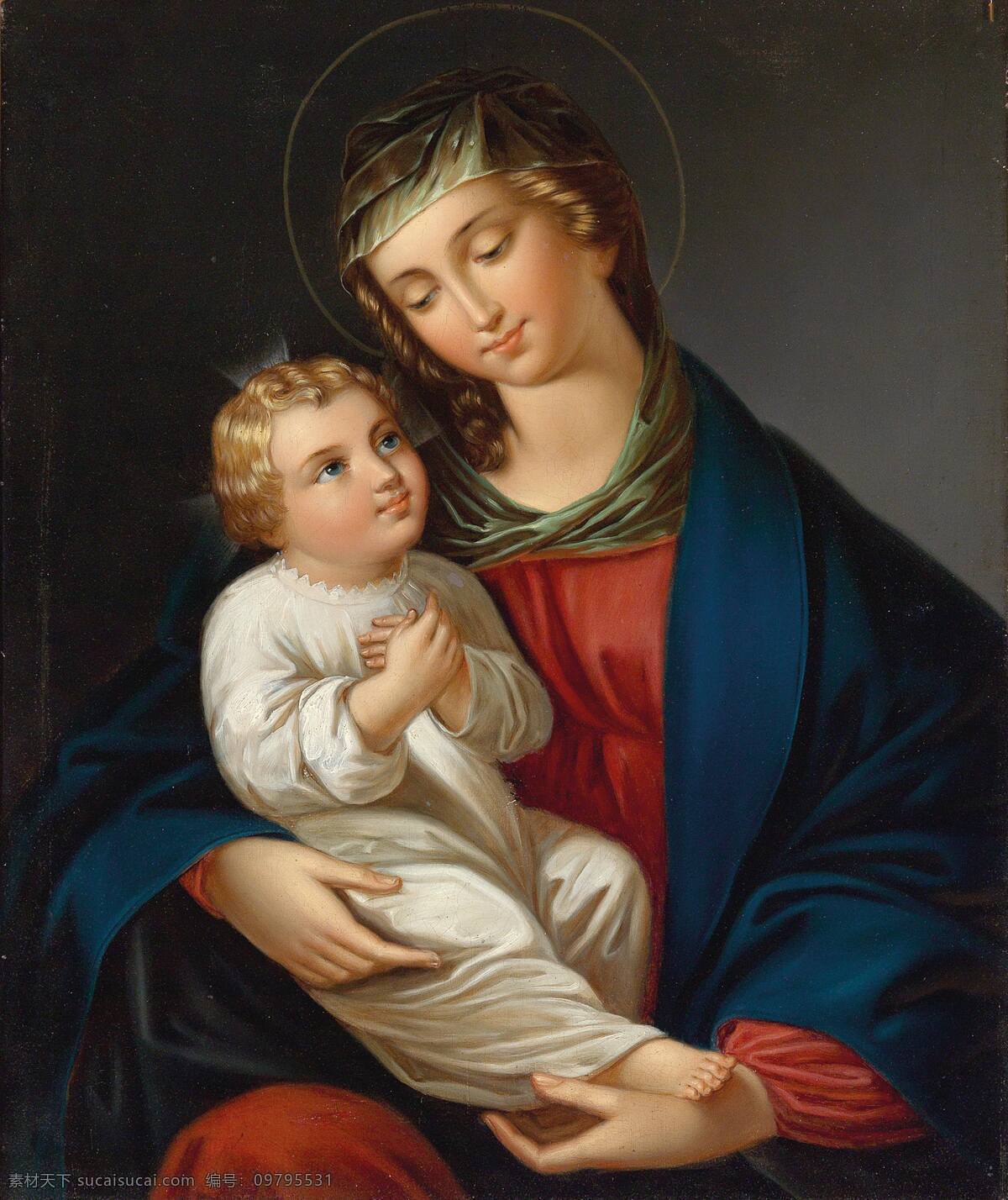 圣母抱耶稣 圣母抱子 圣母玛利亚 耶稣 天主教 人物图库 生活人物