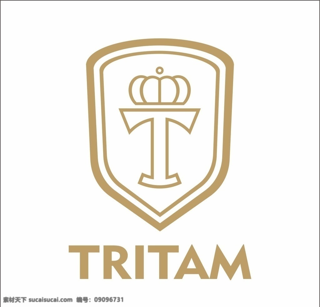 tritam 标志 t字母 皇冠 盾牌 logo 标志图标 企业