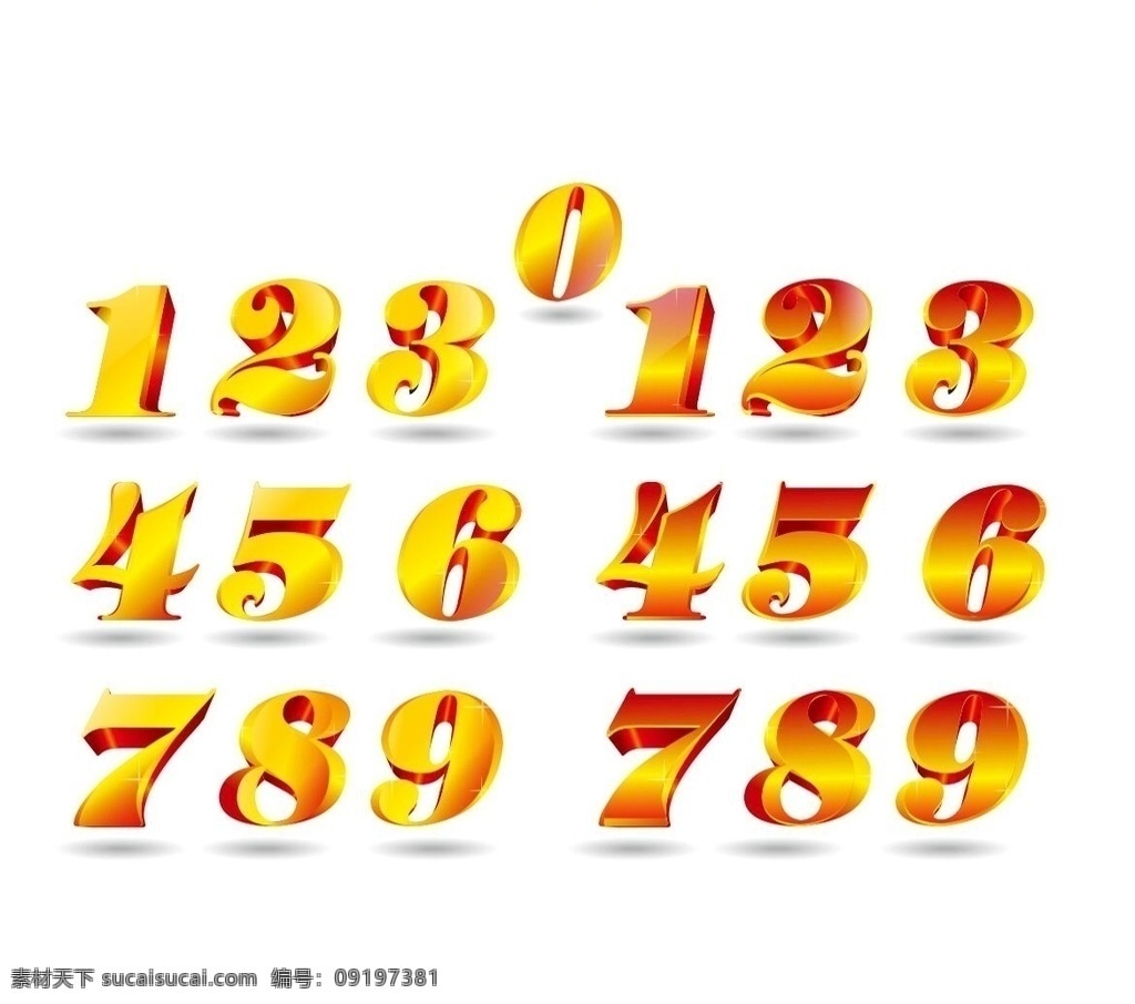 金色数字 金色 数字 数学 高清 大气 时尚 高档 黄金