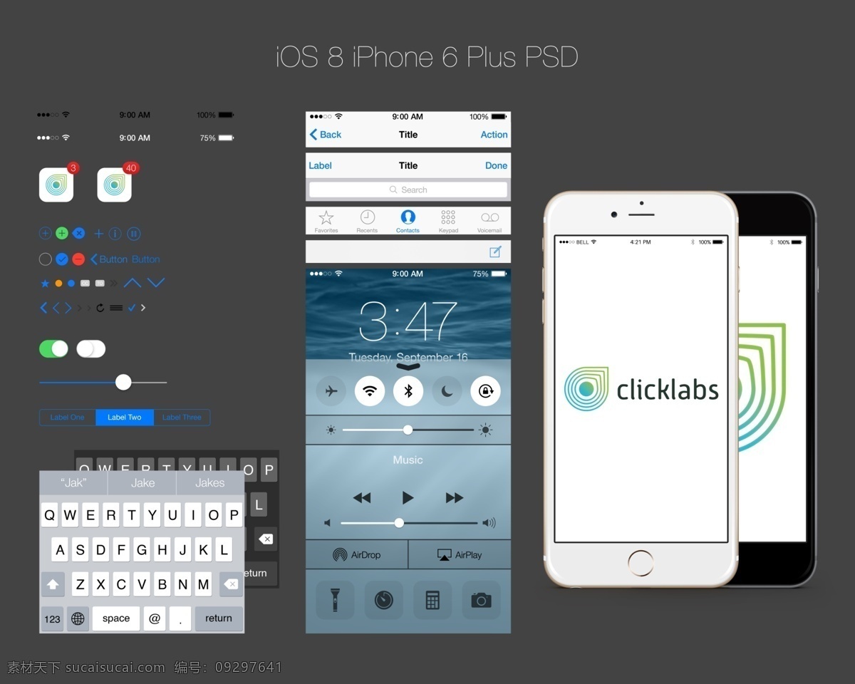 iphone6iso8 系统 ui 手机 界面 gui icon图标 iphone ui界面 按钮 播放器 键盘 九宫格 苹果6 音乐 plus6 iso8系统 手机用户 模型 原创设计 其他原创设计