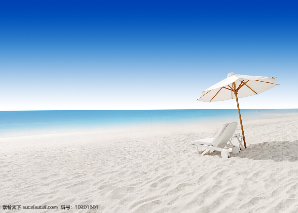 海边风景 白色沙滩 海边 沙滩 遮阳伞 沙滩椅 椅子