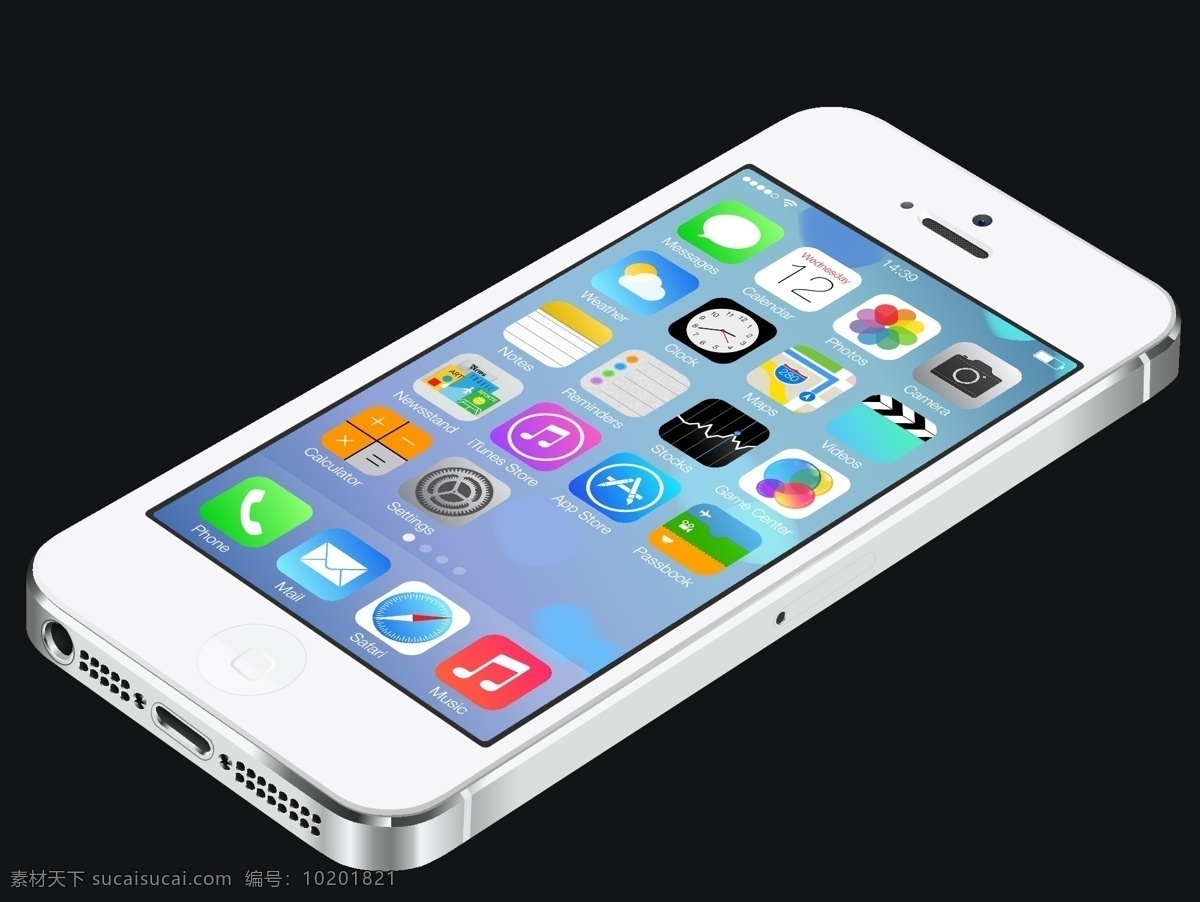 矢量 iphone5 手机 苹果 白色 通信 生活用品 生活百科