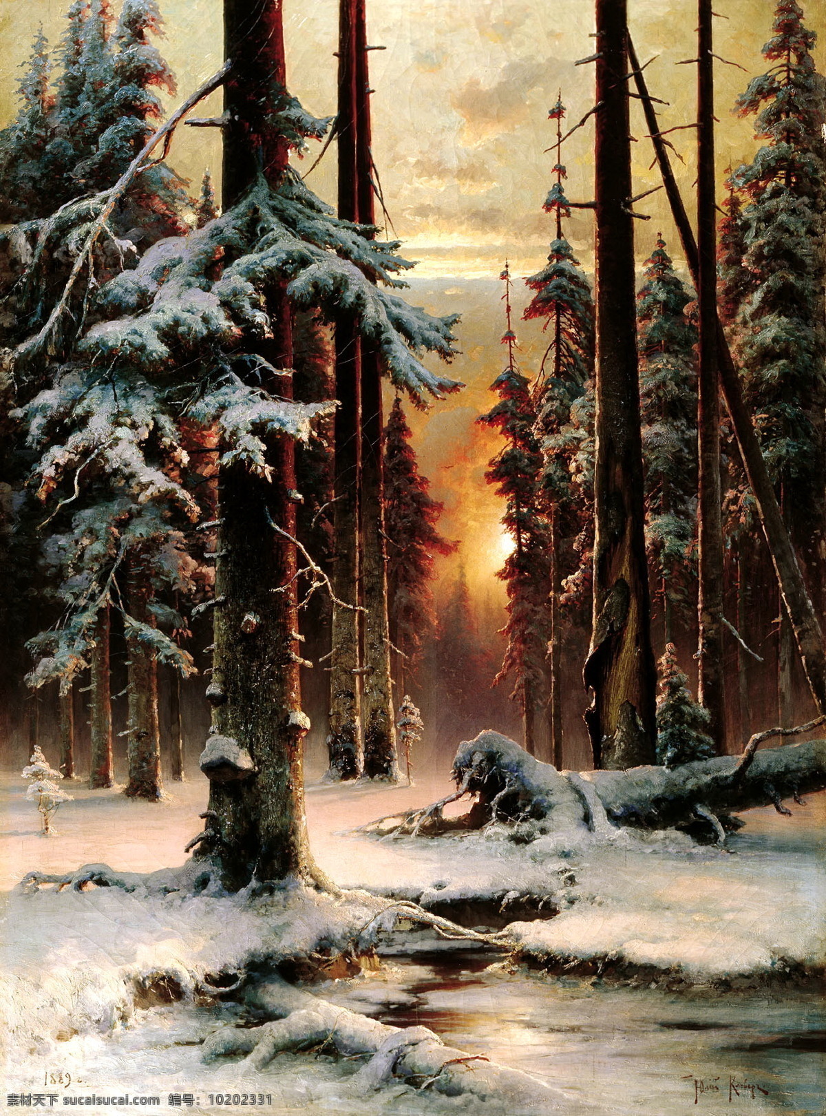雪景 油画 设计素材 模板下载 雪景油画 纯手绘油画 高清 风景油画 树林 树木 绘画书法 文化艺术 绘画