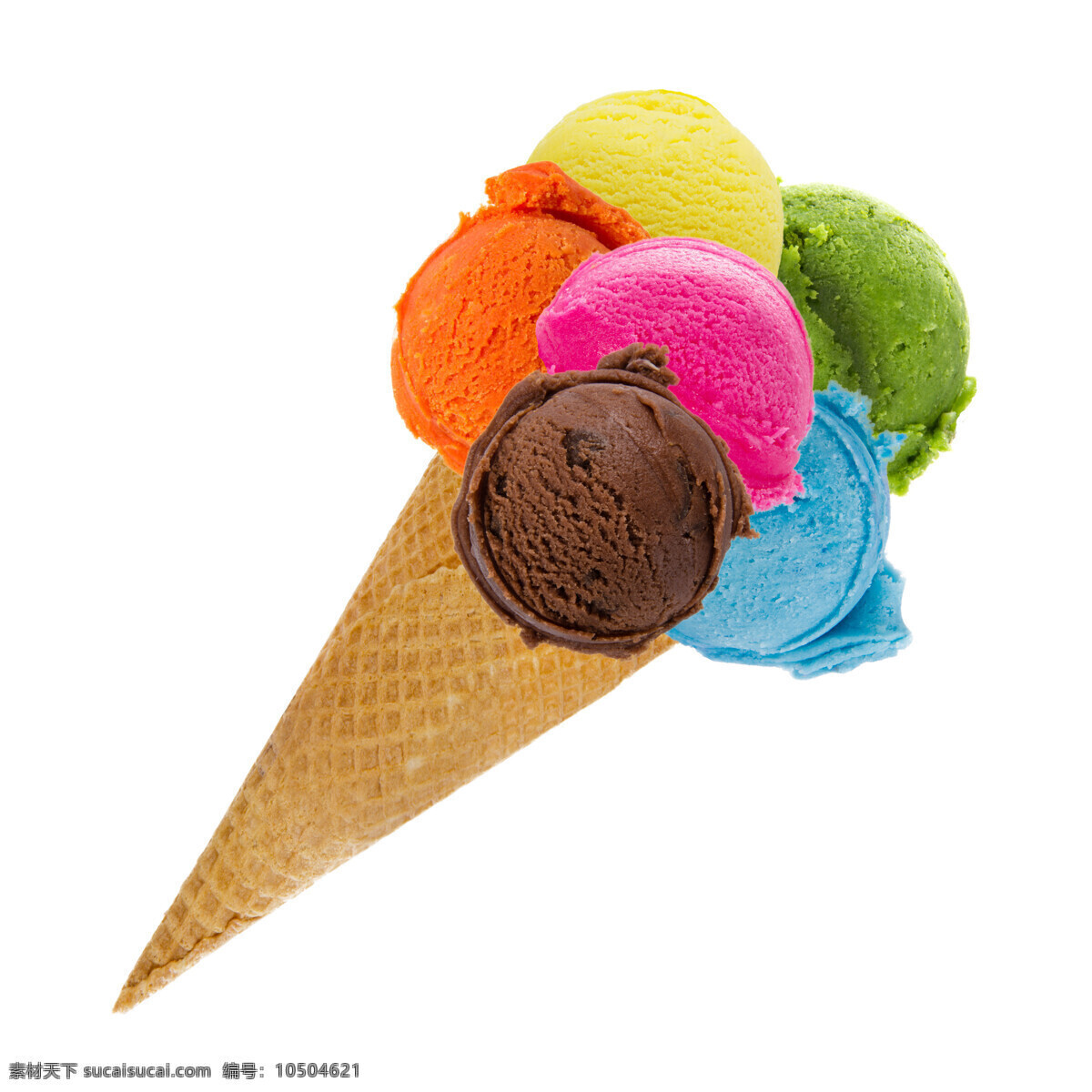 彩色 蛋卷 冰淇淋 水果味 巧克力 食物 冰点 美食图片 餐饮美食