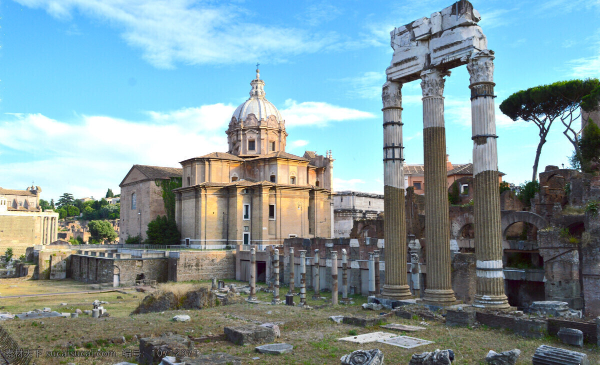 遗迹古迹 遗迹 古迹 废墟 柱头 教堂 天空 欧式建筑 希腊 罗马 旅游摄影 国外旅游