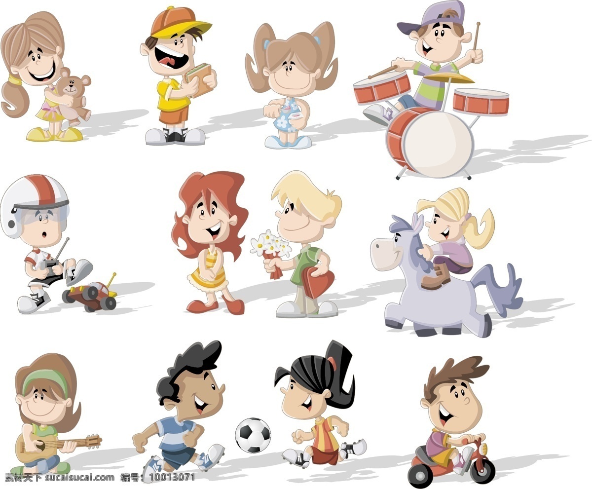 做 运动 的卡 通 儿童 模板下载 卡通 卡通人物 生活人物 体育运动 矢量人物 卡通形象 矢量素材 白色