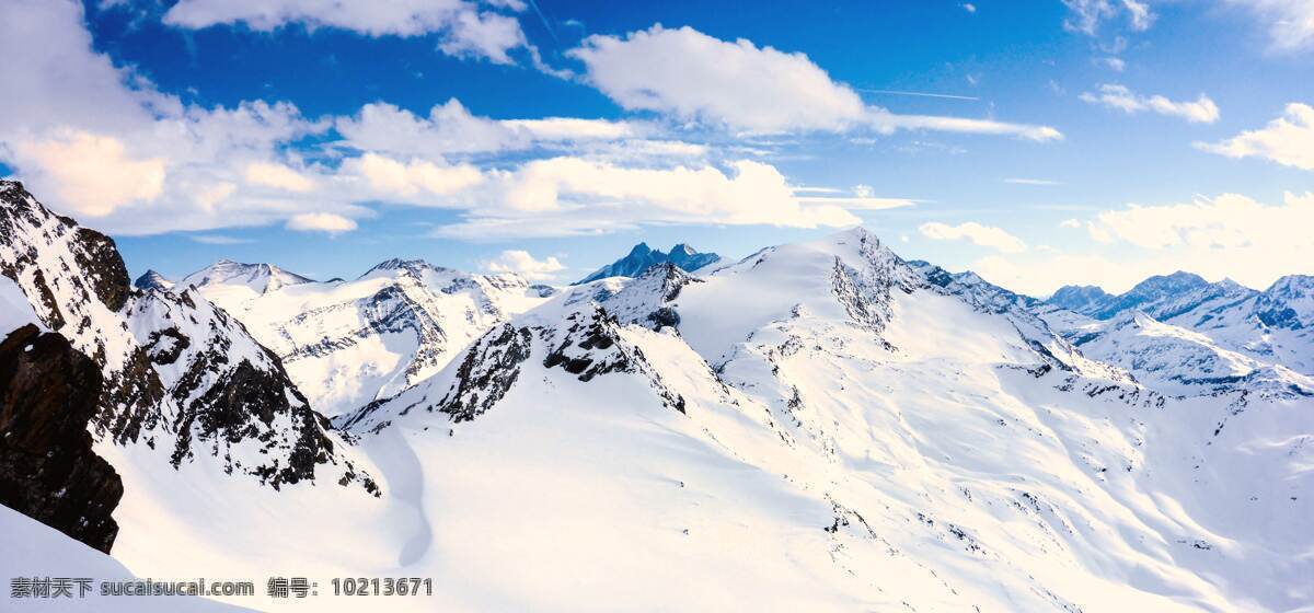 雪山 蓝天 白云 自然 滑雪 雪 自然景观 山水风景