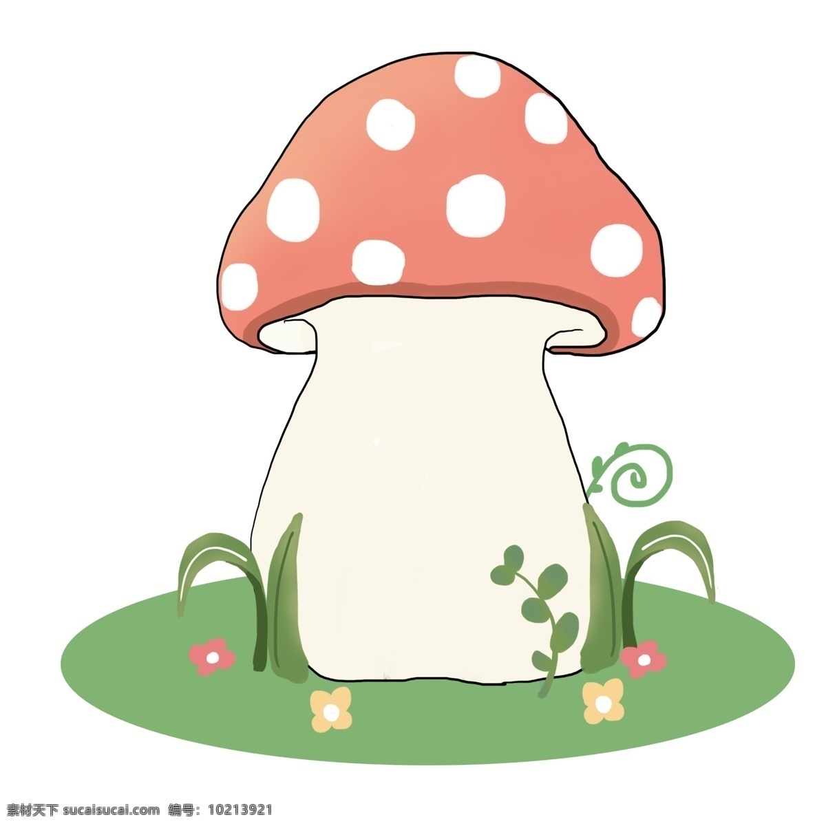 蘑菇 春季 边框 插画 红色的蘑菇 框架 框子 框框 边框插画 卡通插画 春季边框 蘑菇的边框