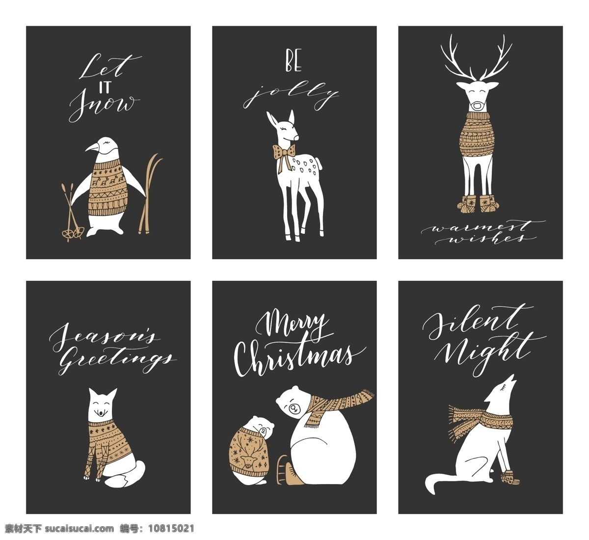 冬季 白熊 动物 海报 背景 矢量 设计素材 节日 祝福 卡片 创意 文艺 花纹 包装 黑白 装饰 图标 纹理 图案