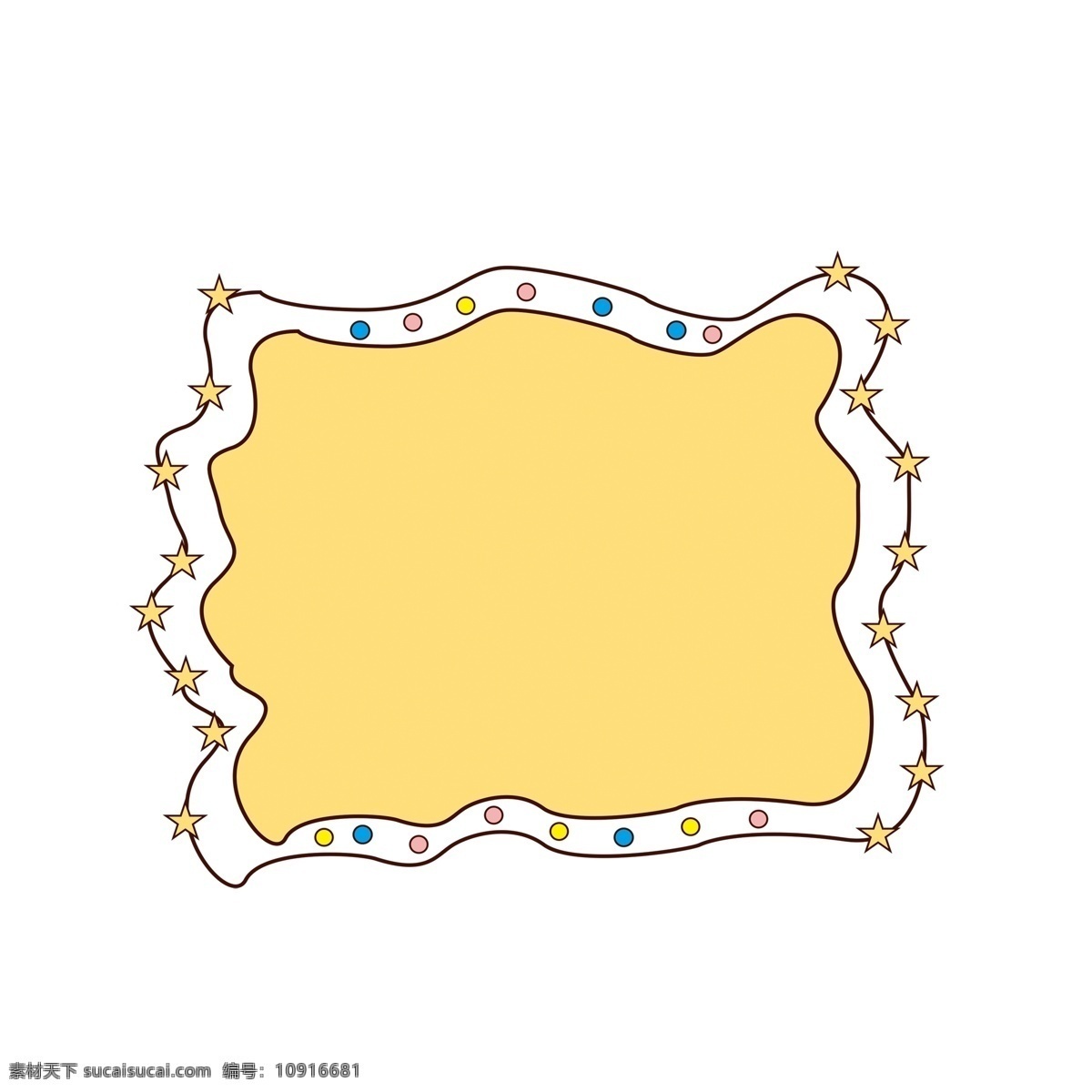 黄色 五角星 边框 黄色的边框 五角星边框 漂亮的边框 创意边框 立体边框 可爱的边框 精美边框