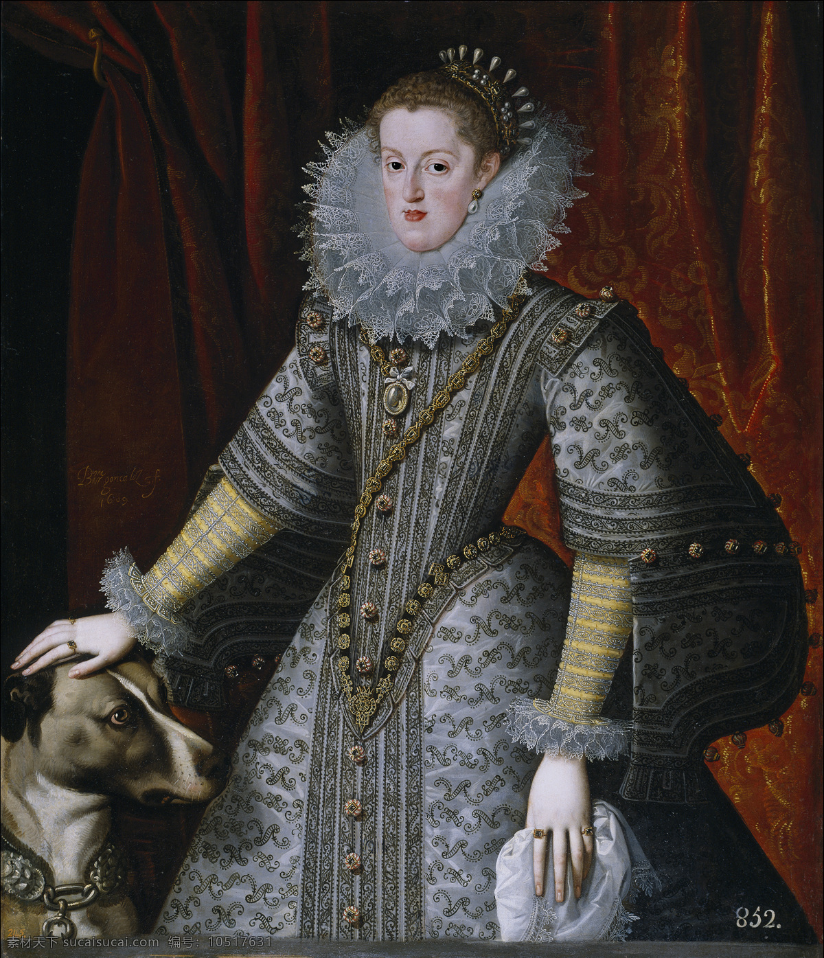 绘画书法 文化艺术 油画 奥地利 玛格丽特 奥地利公主 西班牙王后 菲利普三世 菲利普 四世 母 家居装饰素材