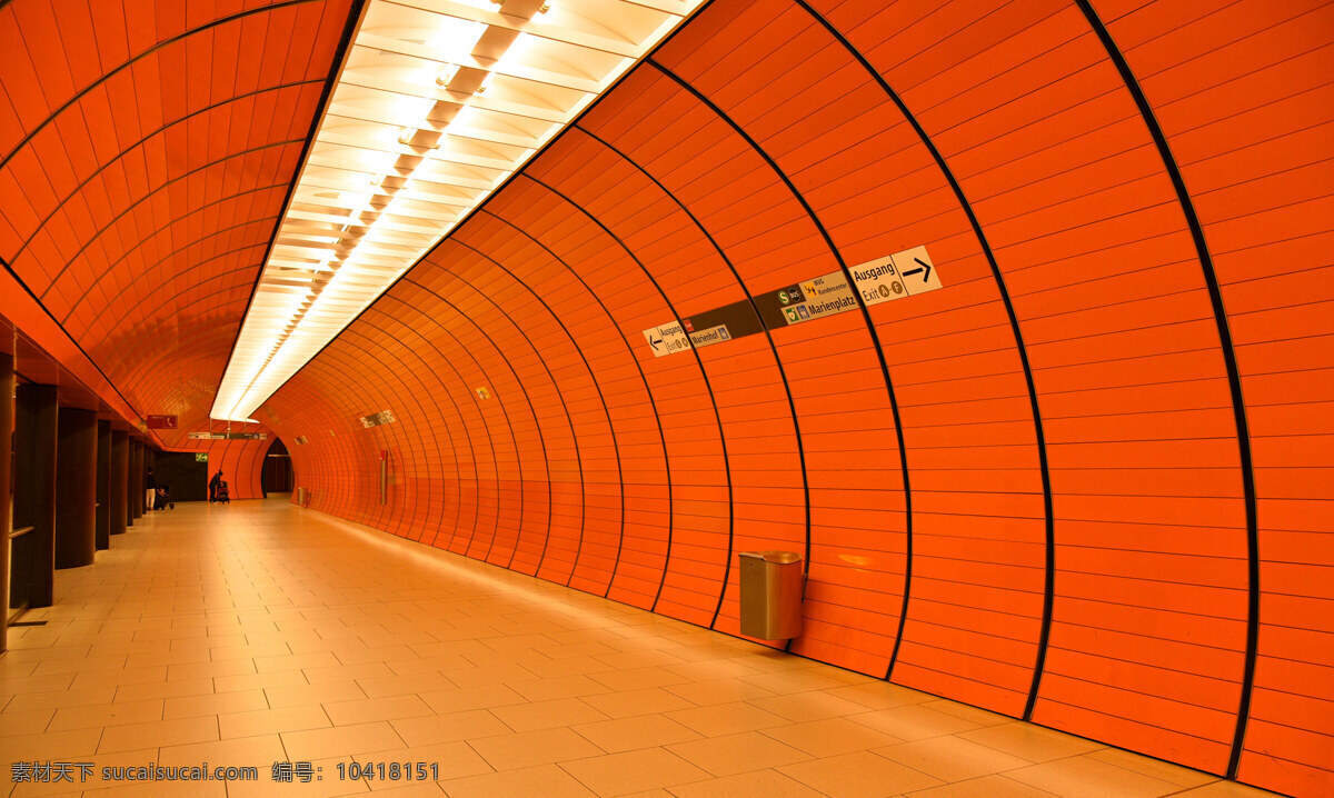 地铁 metro 隧道 灯光 通道 现代科技 交通工具