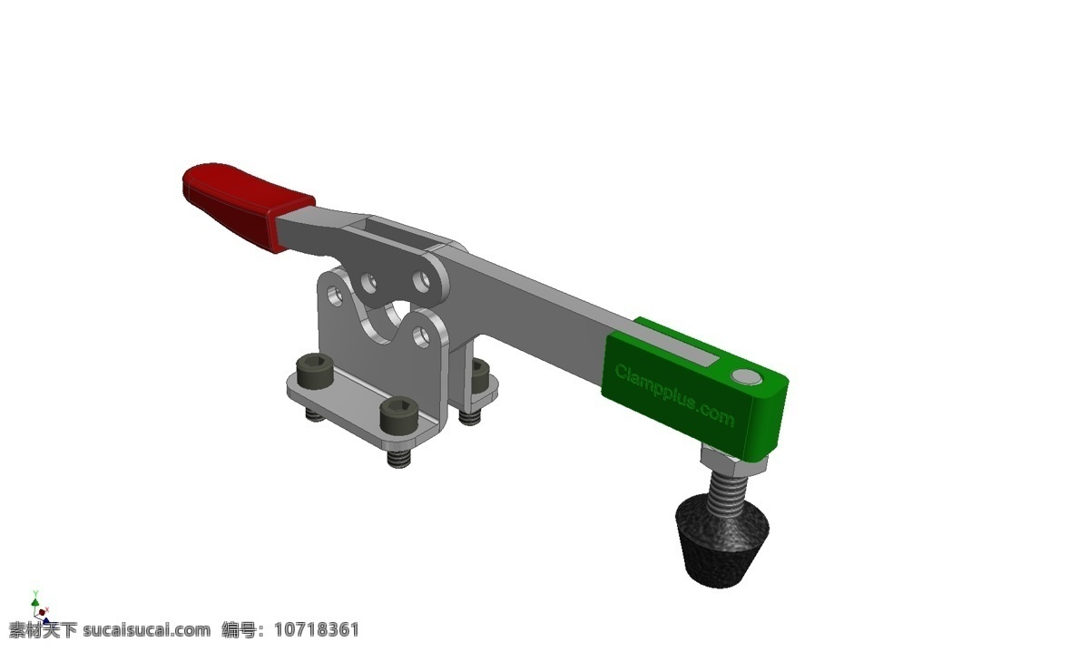 肘 节 夹 迪斯 泰克 橡胶 端 clampplus 3d模型素材 其他3d模型