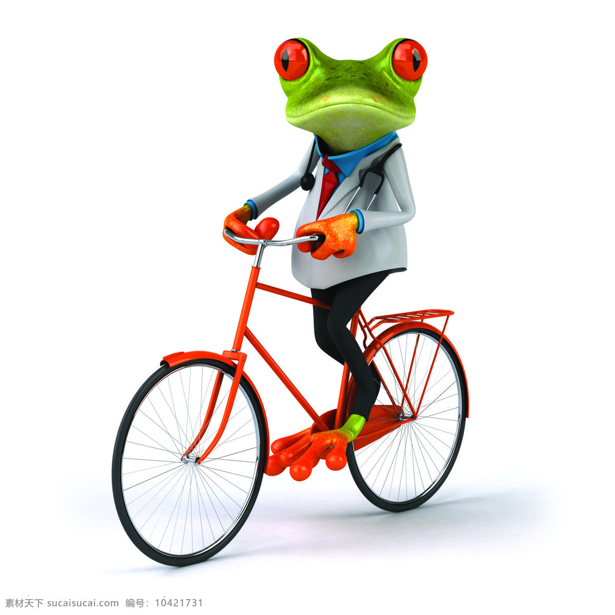 骑 自行车 青蛙 卡通青蛙 3d青蛙 3d卡通 卡通动物 骑车 医生 陆地动物 生物世界