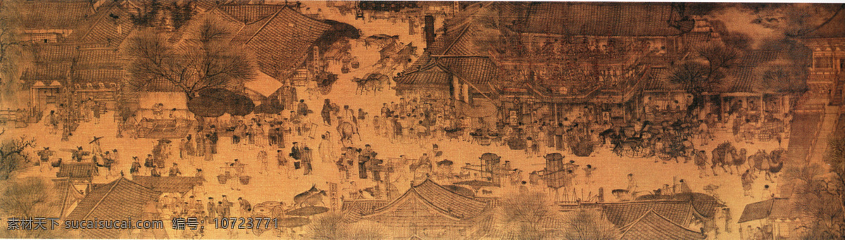 山水 名画 书画 清明上河图 五 部分 古画 山水画 书画真迹 中国水墨画 节日素材 清明节