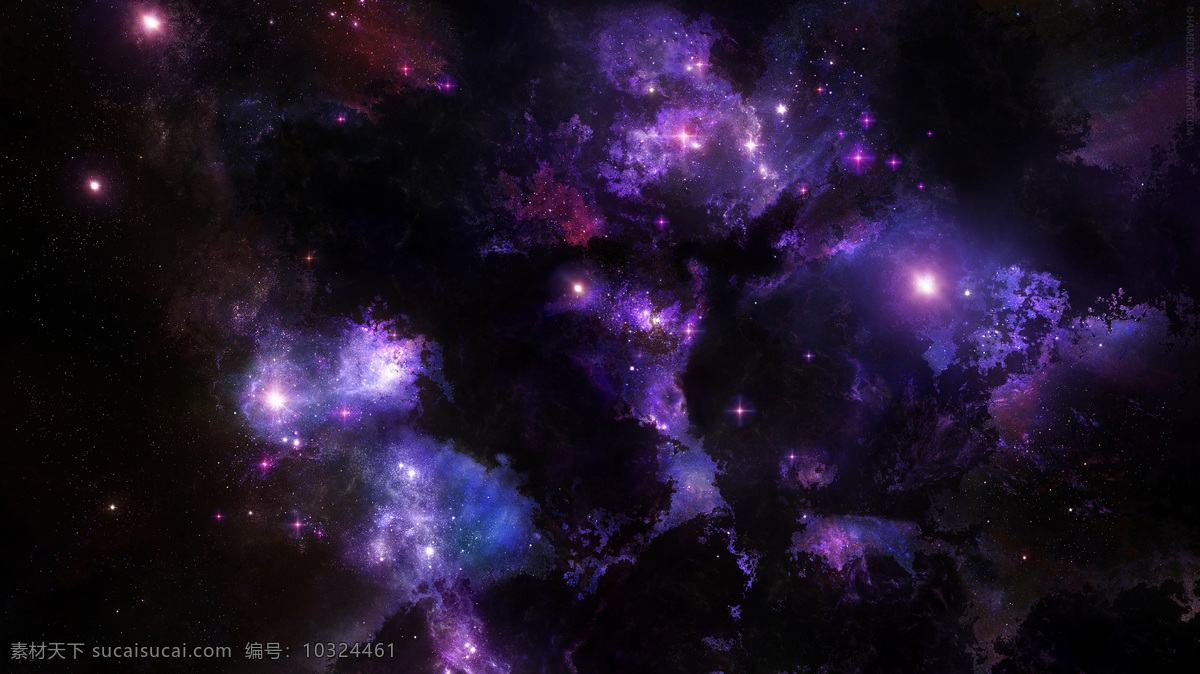 紫色 梦幻 唯美 星空 背景 银河