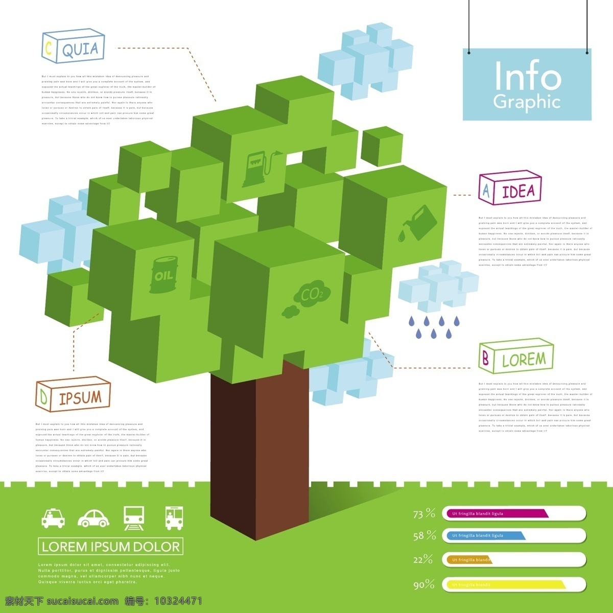 环保 数据 图表 矢量 树木 数字 绿色 矢量素材 设计素材