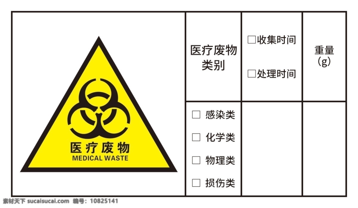 医疗废物标签 医疗废物袋 封口标签 医学科技 医学标签 实验室