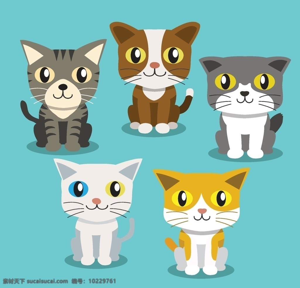 可爱小猫 卡通小猫 小猫素材 小猫咪 小猫咪爬 卡通设计