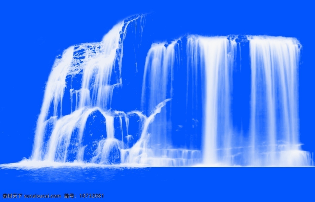 流水瀑布 流水 瀑布 静谧流水 蓝色流水 缓慢流水 分层