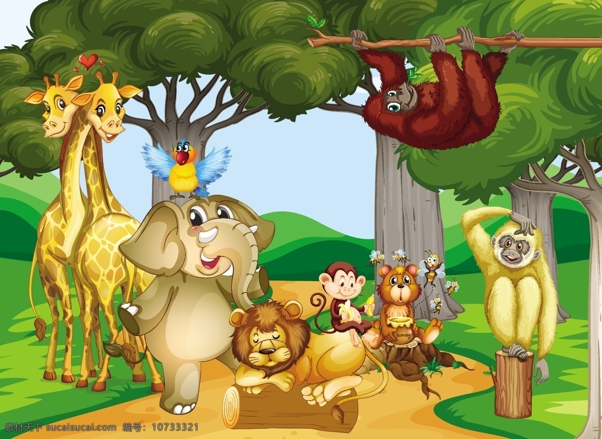 卡通动物插画 头像 表情 大象 野生动物 手绘动物 动物 素描 手绘 卡通动物园 动物园 卡通 可爱动物 小动物 动物贴纸 卡通动物生物 生物世界