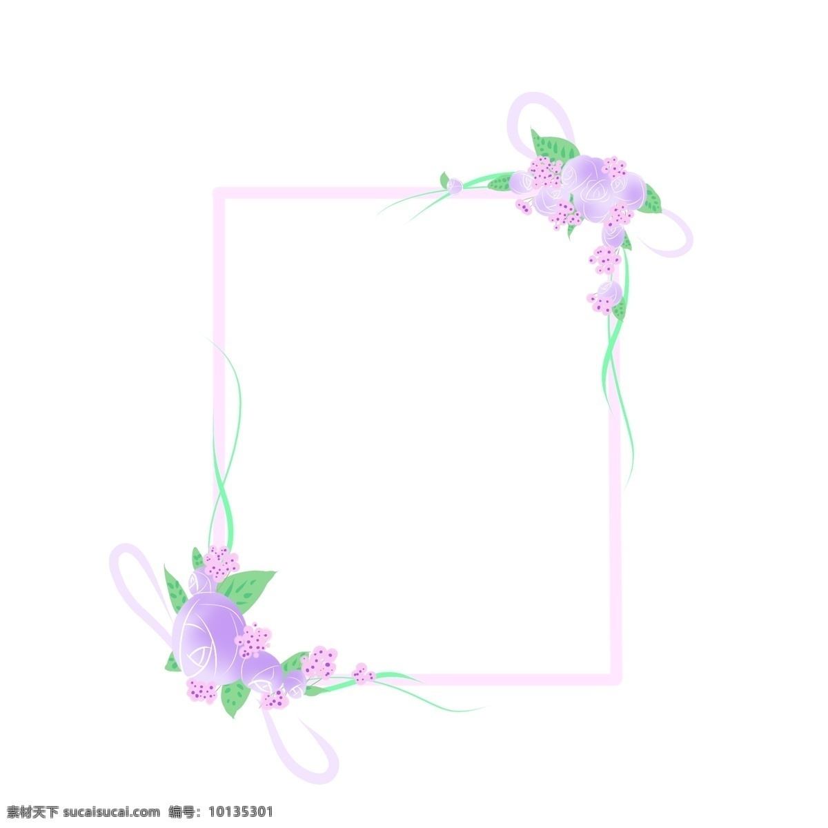 紫色 花朵 边框 插画 紫色的花朵 粉色的花朵 卡通边框 漂亮的边框 美丽的边框 边框插画 小物边框 漂亮的花朵