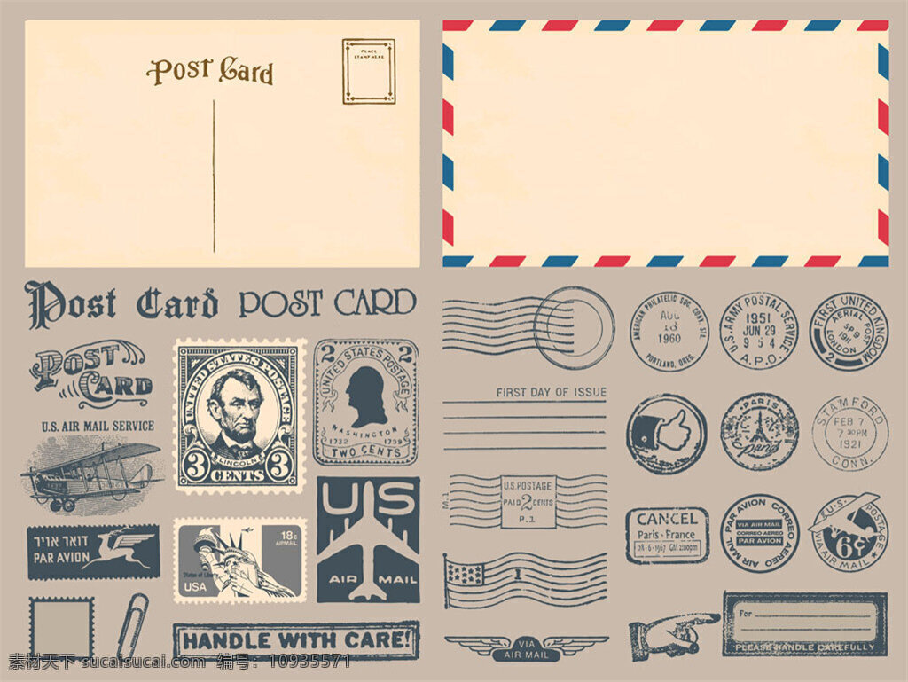 怀旧 欧美 邮票 邮戳 模板下载 怀旧欧美邮票 怀旧卡片 明信片 复古卡片 贺卡设计 名片卡片 矢量素材
