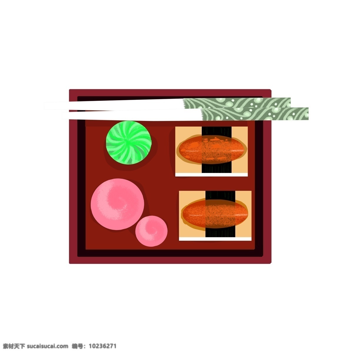 手绘 食物 甜点 寿司 卡通 元素