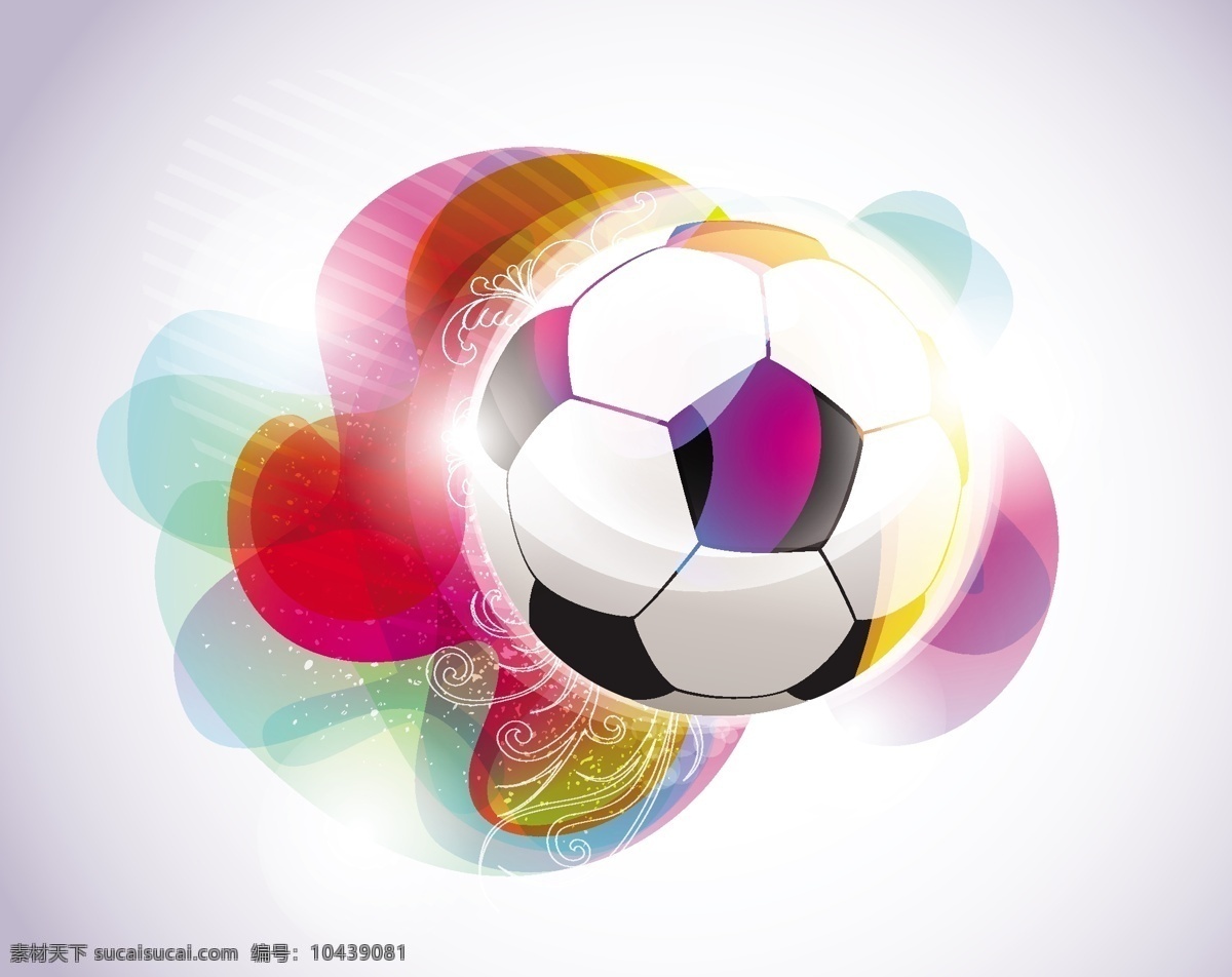 彩色 光晕 足球 背景 模板下载 世界杯 巴西 体育运动 生活百科 矢量素材 白色