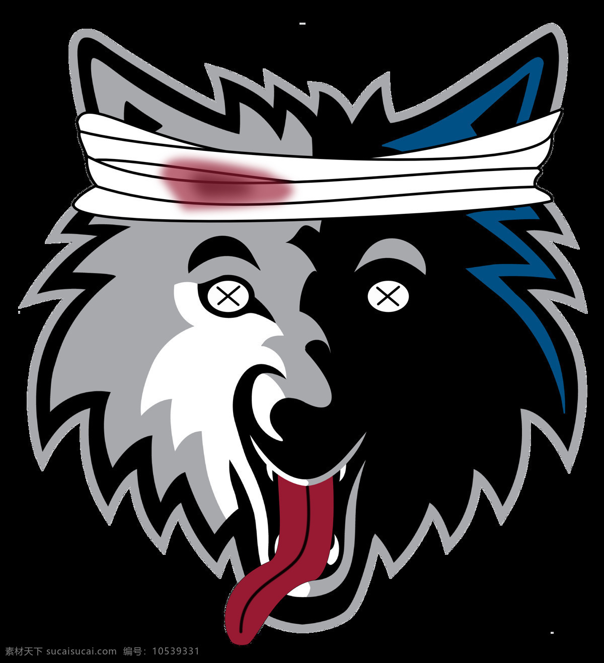 森林狼队 受伤 狼 免 抠 透明 nba篮球队 nba 篮球 联赛 俱乐部 标志 logo 符号