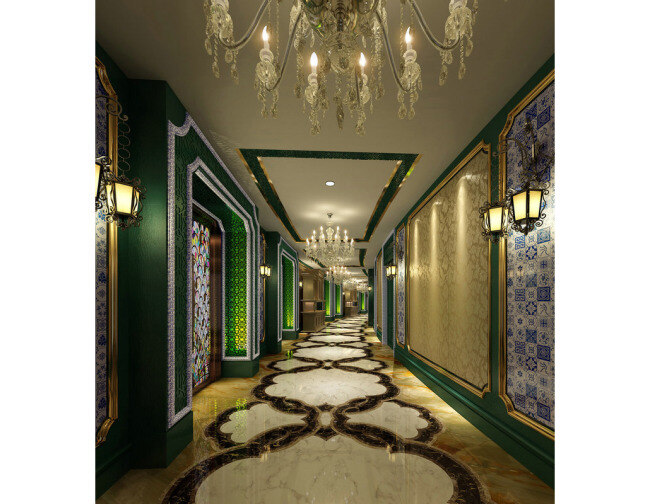 洗浴 城 走廊 模型 3d模型 灯具 室内 洗浴城 走廊模型 max 白色