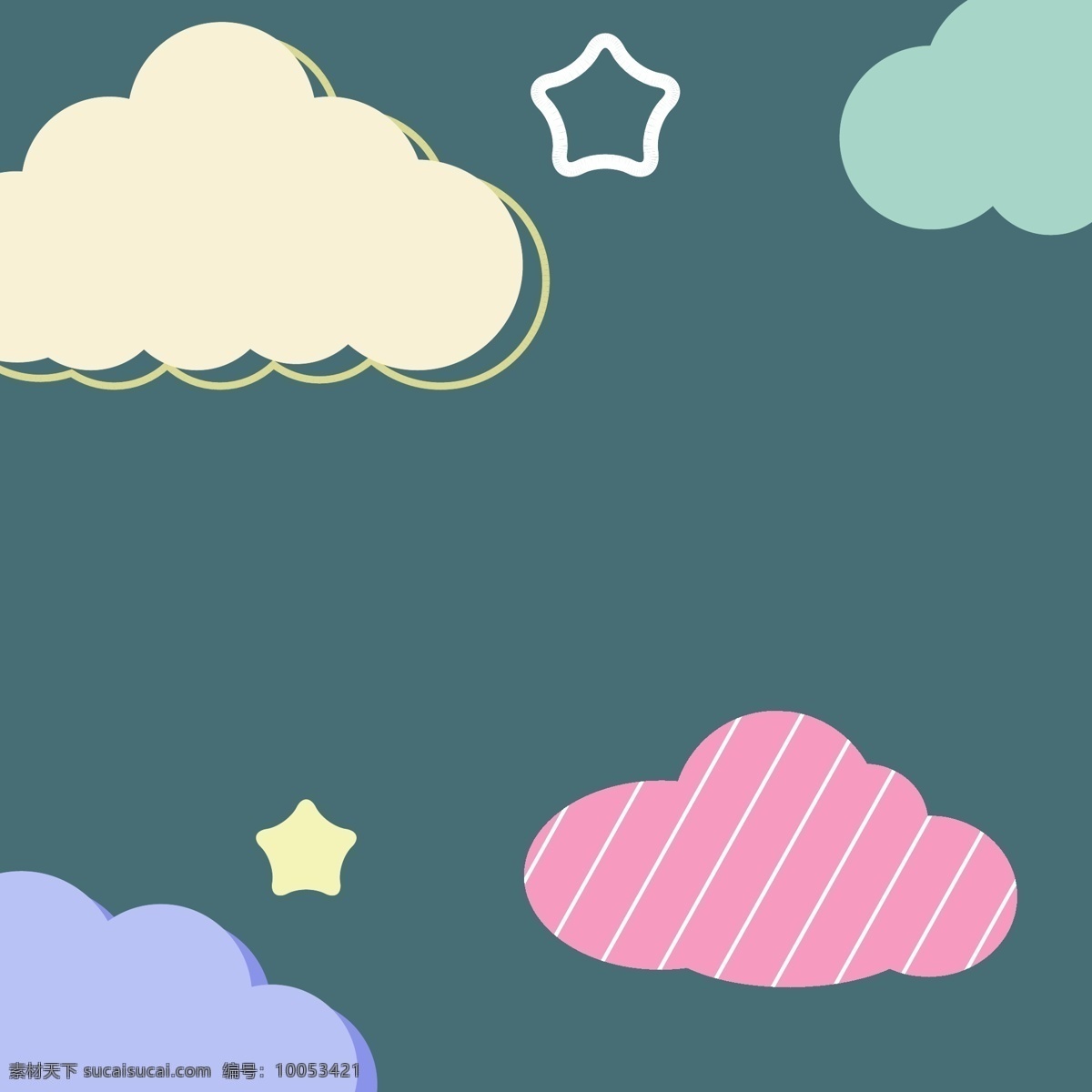 卡通云 儿童 幼儿园 云朵 月亮 星星 故事 绘本 卡通背景 白云 边框 边角 儿童边框 云彩 天气 气象 卡通 底纹边框 花边花纹 其他素材