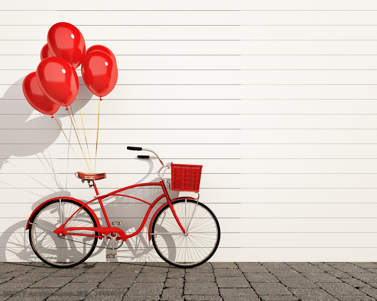 吊 气球 红色 自行车 儿童用品 玩具 自行车模型 其他类别 生活百科