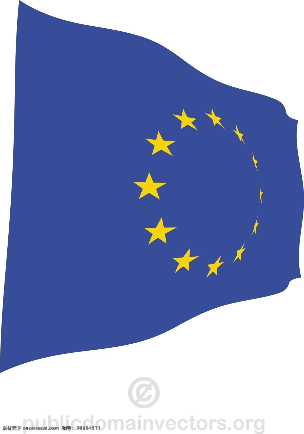 欧盟 波形 矢量 标志 波浪 工会 国家 经济 欧洲 旗 旗帜 政治 挥舞着 矢量图 文化艺术