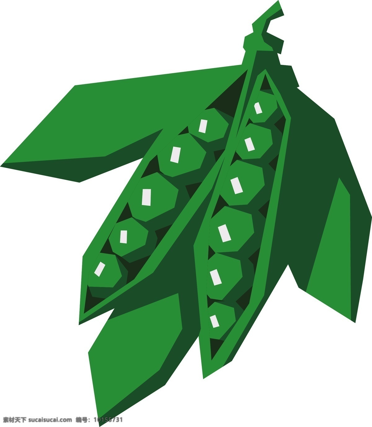 卡通 几何 豌豆 商用 元素 植物 矢量
