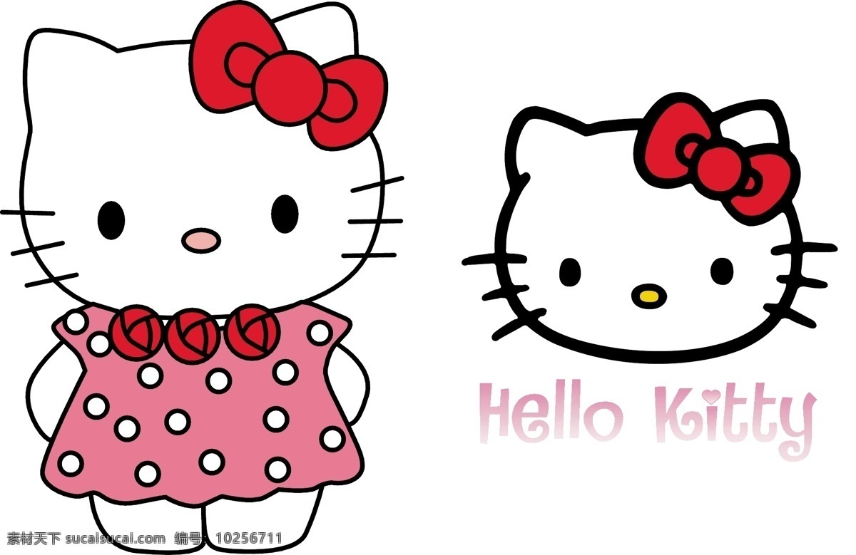 矢量猫 hello kitty 矢量 猫 文字 儿童幼儿 矢量人物